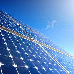 Solar Panel Against Blue Sky